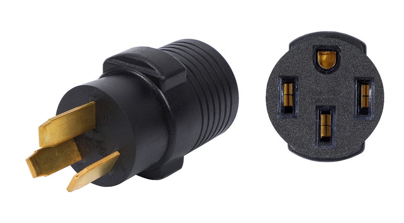 ONETAK NEMA 10-50P to 14-50R 120V/240V Compact 50 Amp 3 Prong Male Plug to 50 Amp 4 Prong Female Receptacle Generator RV Welder Dryer Stove Power Cord Adapter Connector - Image 1